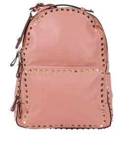 Rockstud Backpack, Leather, Pink, DB, 3*